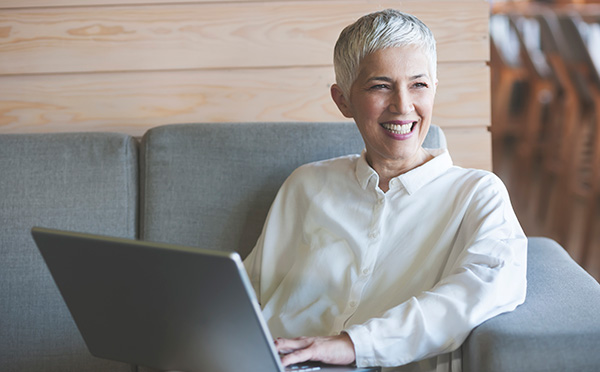 Woman smiling